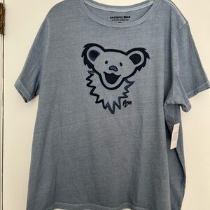 Lucky Brand Grateful Dead Band women’s T Shirt 
Embroidered bear XXL NWT